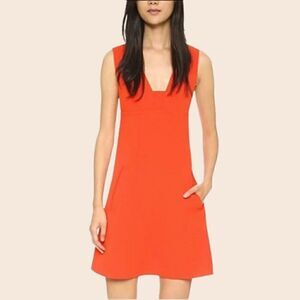 T by Alexander Wang Bright Orange Red Sleeveless Mini Dress Size 4